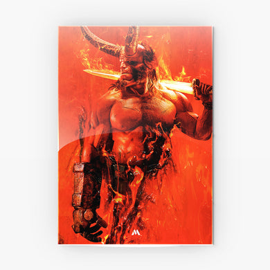 Hellboy Straight from Hell Metal Poster-Combo