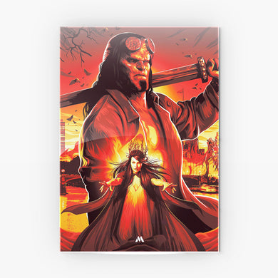 Hellboy Straight from Hell Metal Poster-Combo