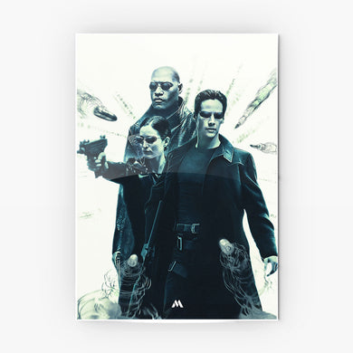 Matrix Movies Metal Poster-Combo