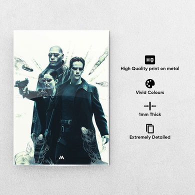 Matrix Movies Metal Poster-Combo