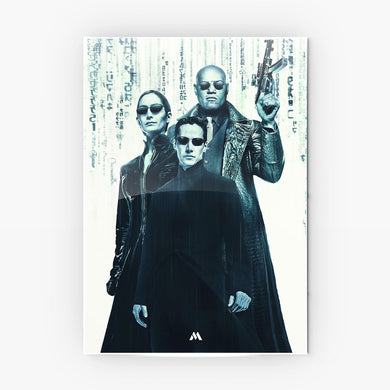 Matrix Movies Metal Poster-Combo