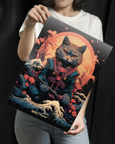 Katana Kitten [BREATHE] Metal Poster