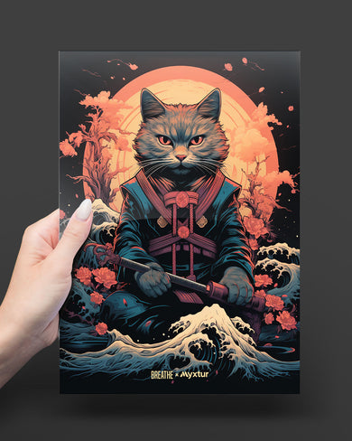 Katana Kitten [BREATHE] Metal-Poster