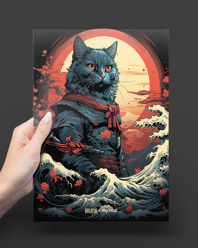 Samurai Paws [BREATHE] Metal-Poster