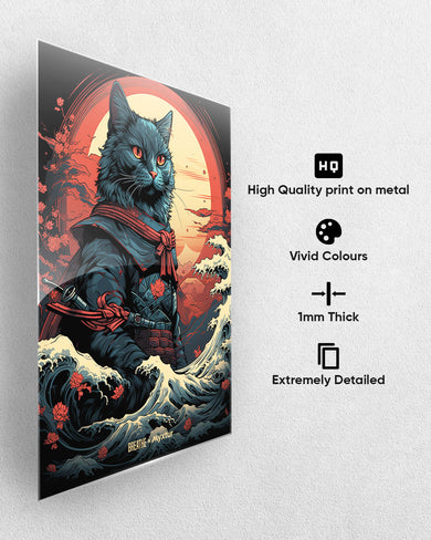 Samurai Paws [BREATHE] Metal-Poster