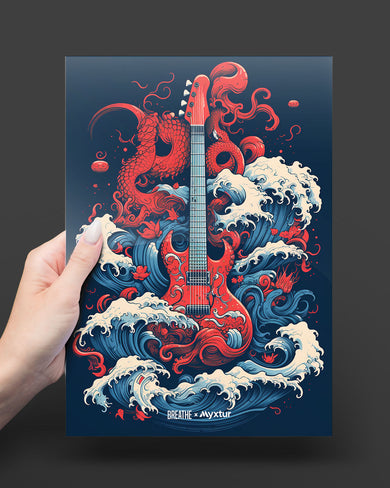 Seafaring Guitar Fantasy [BREATHE] Metal-Poster