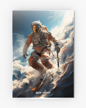 Cosmic Skiing Adventure [BREATHE] Metal-Poster