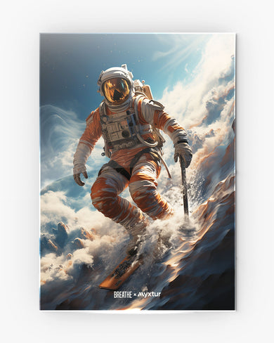 Cosmic Skiing Adventure [BREATHE] Metal-Poster
