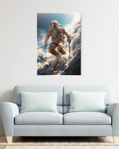Cosmic Skiing Adventure [BREATHE] Metal-Poster