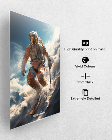 Cosmic Skiing Adventure [BREATHE] Metal-Poster