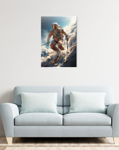 Cosmic Skiing Adventure [BREATHE] Metal-Poster