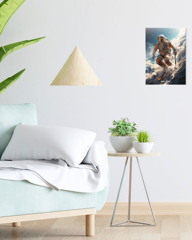 Cosmic Skiing Adventure [BREATHE] Metal-Poster