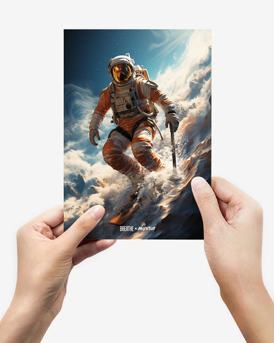 Cosmic Skiing Adventure [BREATHE] Metal-Poster