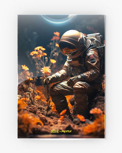 Space Garden Blossoms [BREATHE] Metal Poster