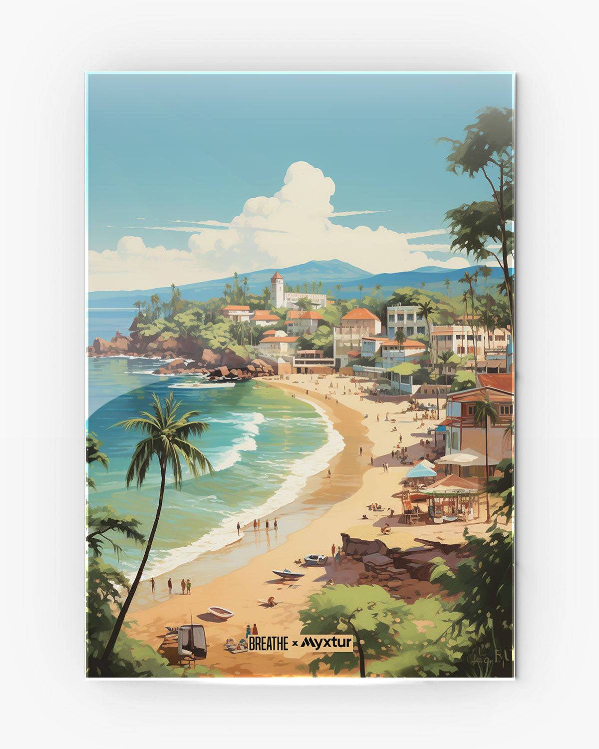 Coastal Bliss in Goa [BREATHE] Metal-Poster – Myxtur