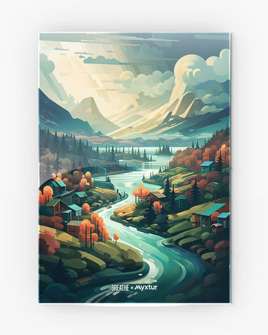 Alpine Mountain Charm [BREATHE] Metal-Poster