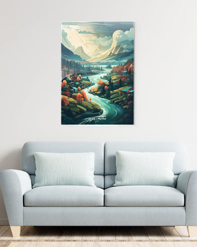 Alpine Mountain Charm [BREATHE] Metal-Poster