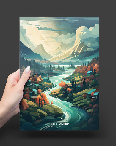 Alpine Mountain Charm [BREATHE] Metal-Poster