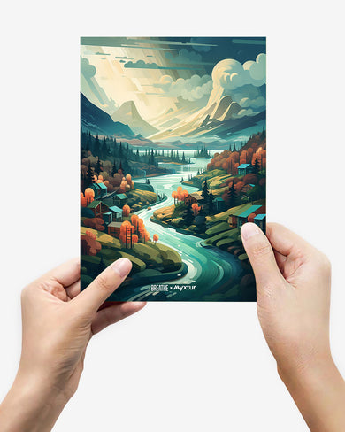 Alpine Mountain Charm [BREATHE] Metal-Poster