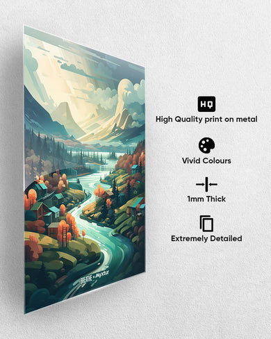 Alpine Mountain Charm [BREATHE] Metal-Poster