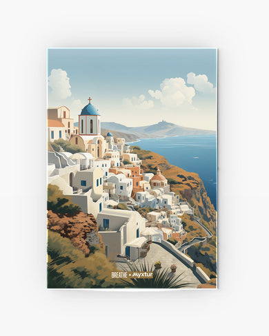 Santorini Splendour [BREATHE] Metal-Poster