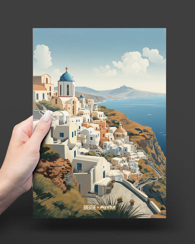 Santorini Splendour [BREATHE] Metal-Poster