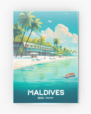 Azure Maldives [BREATHE] Metal Poster