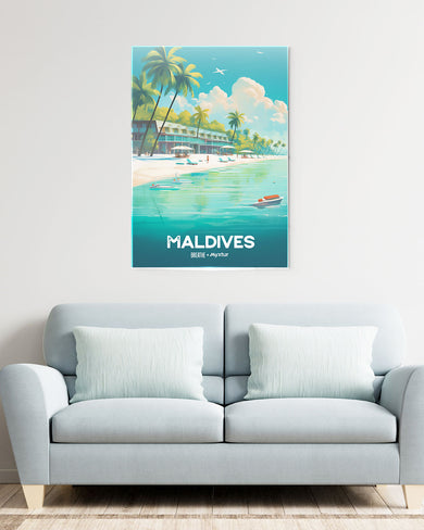 Azure Maldives [BREATHE] Metal-Poster