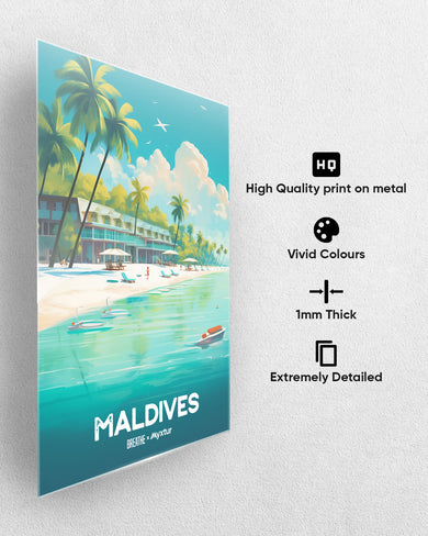 Azure Maldives [BREATHE] Metal-Poster
