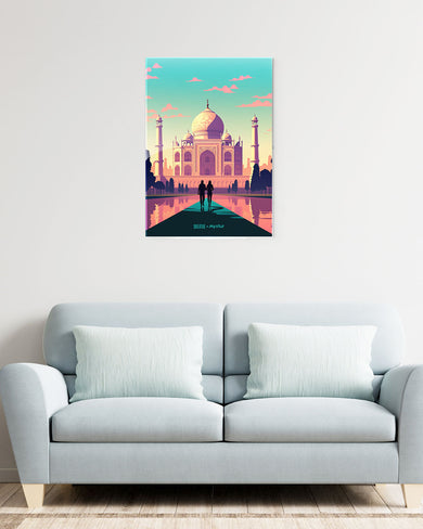 Taj Mahal Embrace [BREATHE] Metal-Poster