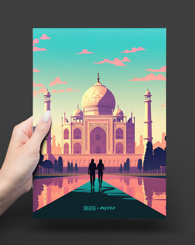 Taj Mahal Embrace [BREATHE] Metal-Poster