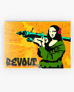 When Mona Lisa Revolts Metal-Poster