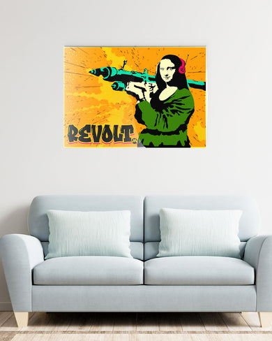 When Mona Lisa Revolts Metal-Poster