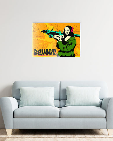 When Mona Lisa Revolts Metal-Poster