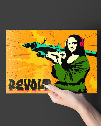 When Mona Lisa Revolts Metal-Poster