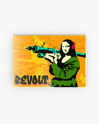 When Mona Lisa Revolts Metal-Poster