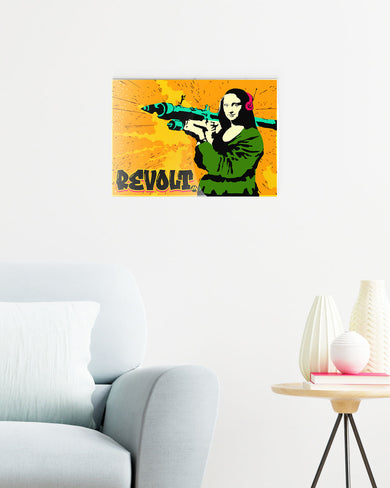 When Mona Lisa Revolts Metal-Poster