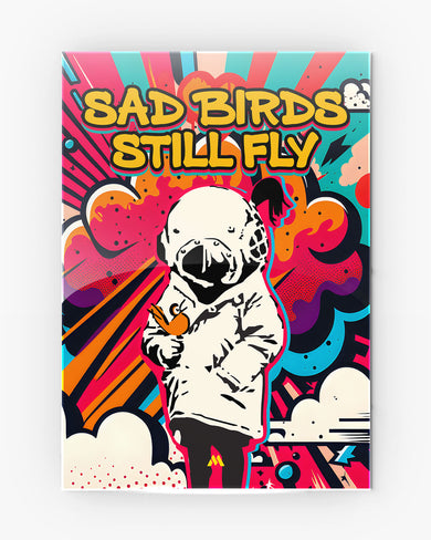 Sad Birds Still Fly Metal Poster