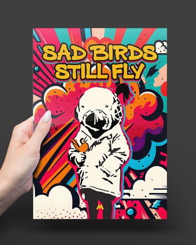 Sad Birds Still Fly Metal-Poster