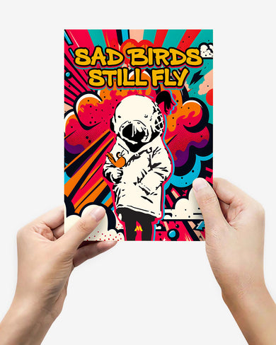 Sad Birds Still Fly Metal Poster
