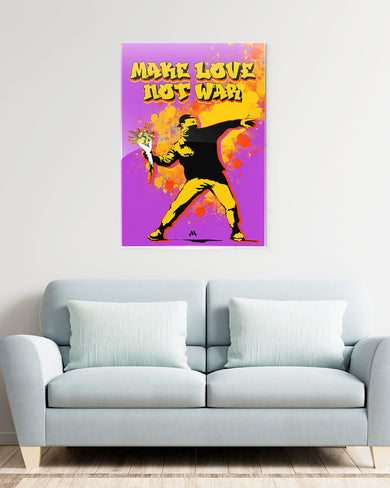 Love And Not War Metal-Poster