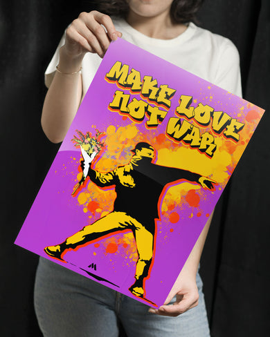 Love And Not War Metal-Poster