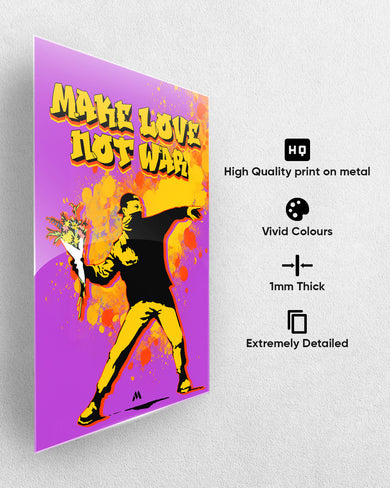 Love And Not War Metal-Poster