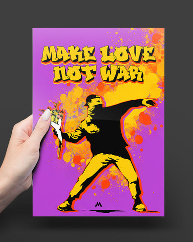 Love And Not War Metal-Poster
