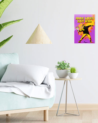 Love And Not War Metal-Poster