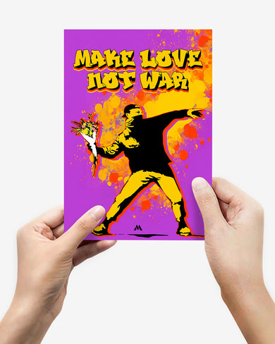 Love And Not War Metal-Poster
