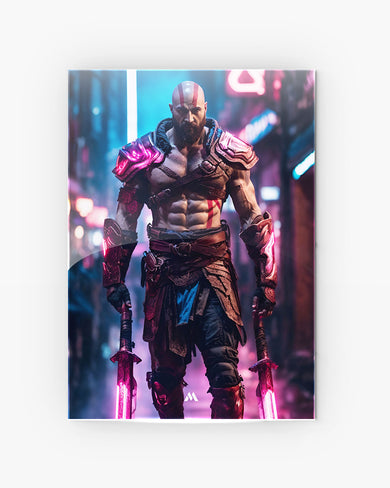 God of War-Neon Kratos Metal-Poster