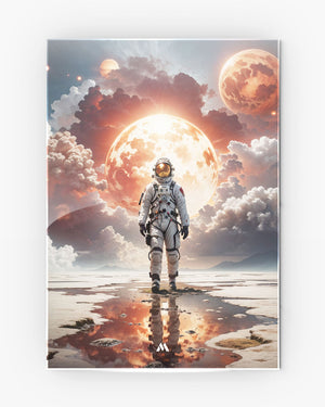 Exoplanet Landing Metal Poster