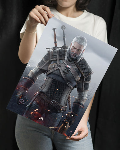 Witcher-White Wolf Metal-Poster