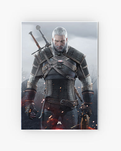 Witcher-White Wolf Metal-Poster